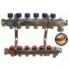 Maincor Distribuitor inox fara debitmere 1" varianta lunga 7 circuite